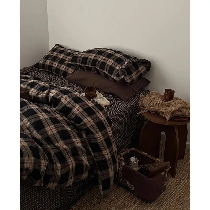 خمر نمط منقوشة الفراش مجموعات 2025 جديد لينة غطاء...