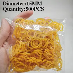 Versatile Multi - Size High Elasticity Rubber Bands - Pack of 100 - 500 for Office, School, Home, and DIY Projects (500pcs 15mm)