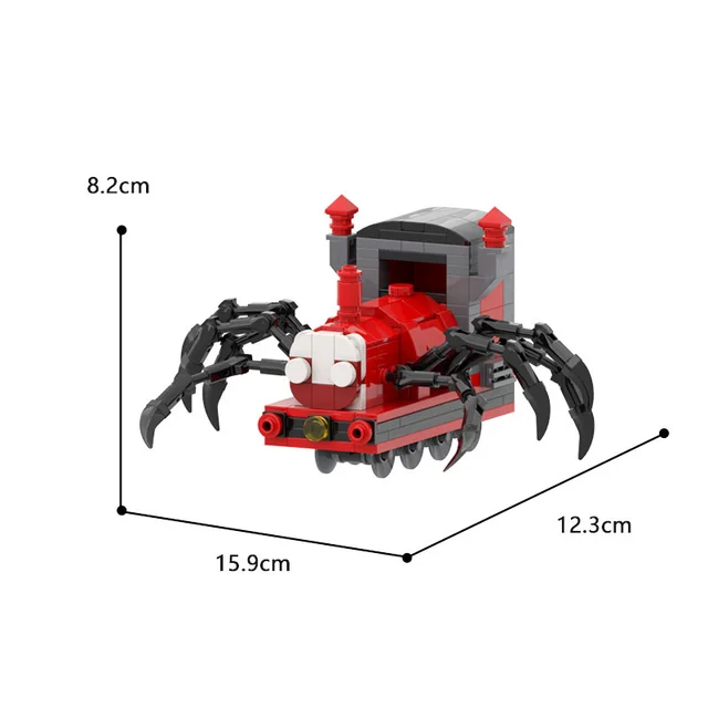 Choo-choo-charles blocos de construção grande jogo em torno assustador aranha  trem animal boneca modelo