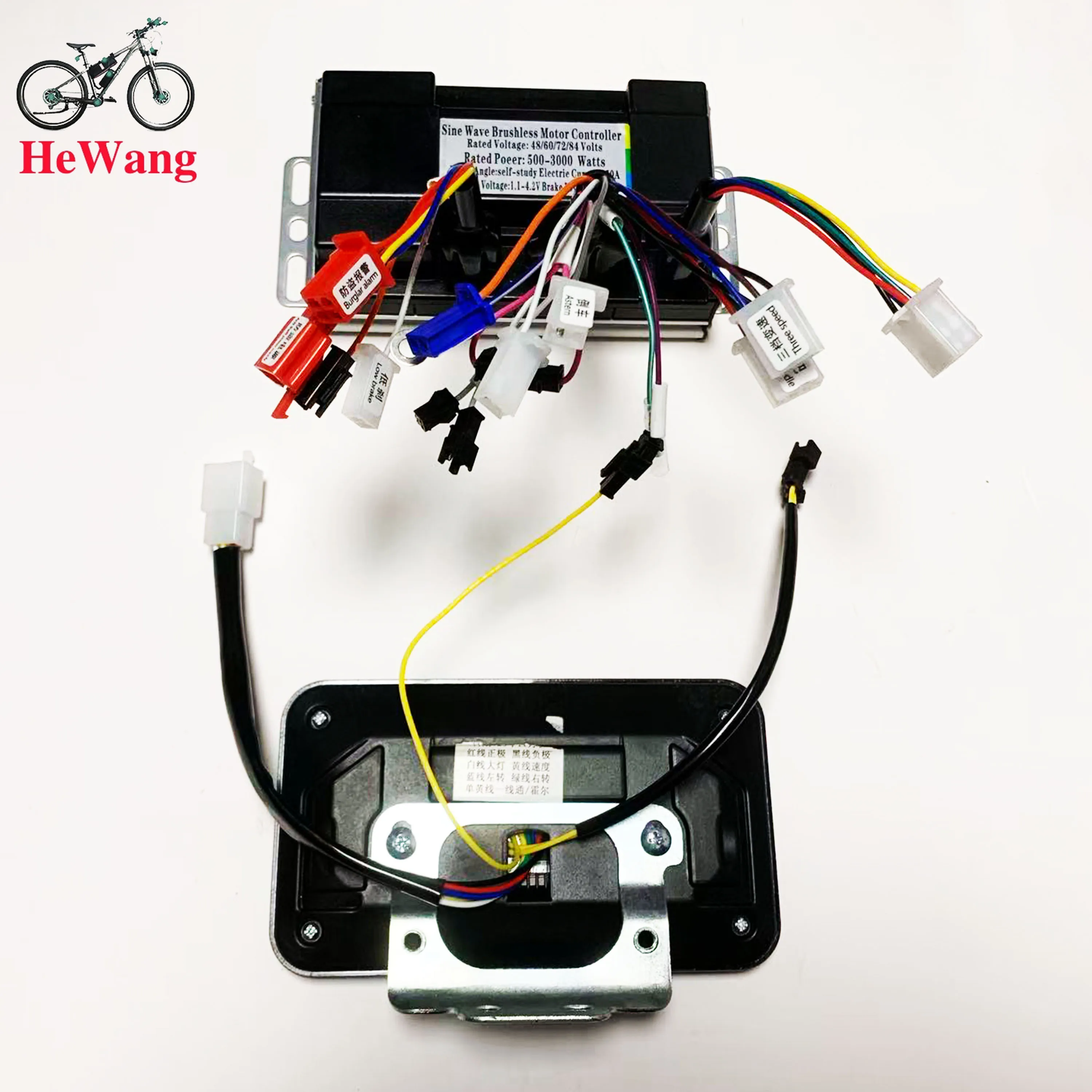 48V 60V 72V 50A 3000W Brushless Motor Controller with Speed Display LCD meter