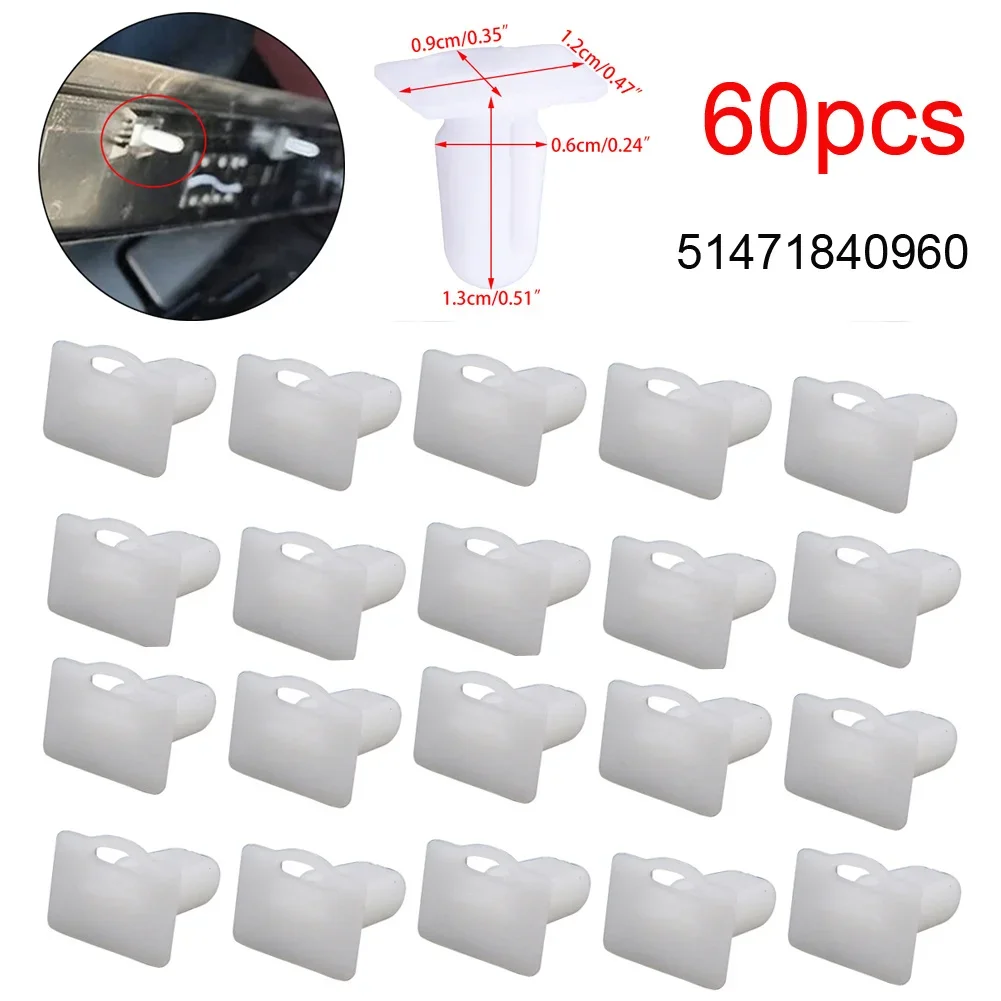 60 Pz Auto Davanzale Kick Plate Strip Clip Di Fissaggio 51471840960 Per Bmw E30 E32 E34 E36 E38 E39 E46 Z4 E81 E82 Accessori Utili