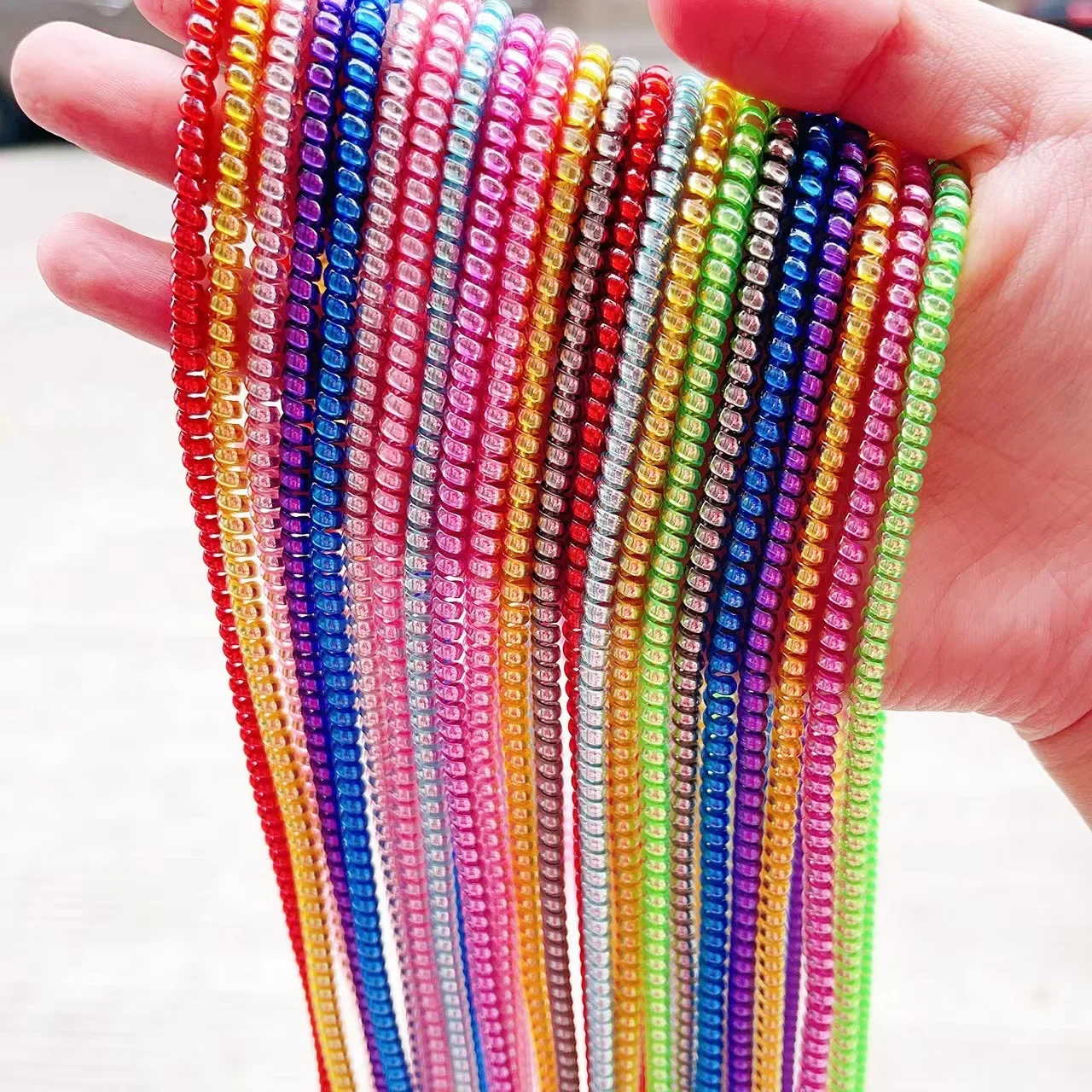 Colorful USB Cable and Earphone Wire Protector Sleeve, 1.6m