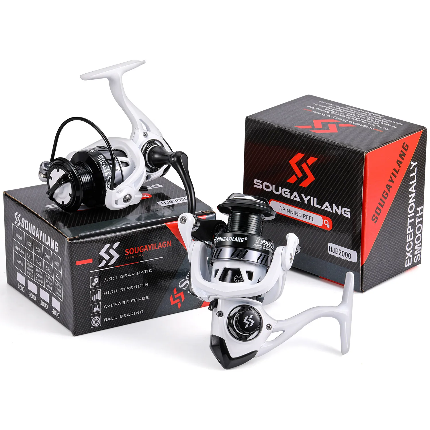 Sougayilang Spinning Fishing Reels11+1BB 5.2:1 High Speed Ratio