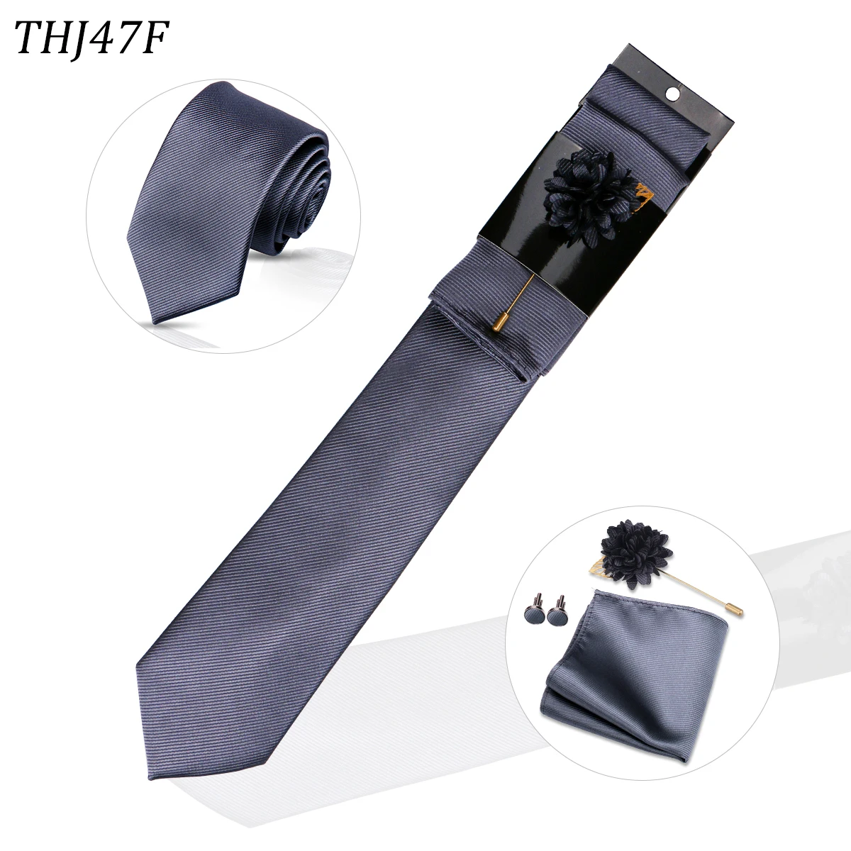 Cravatta da matrimonio da uomo Cravatta in seta solida da 8,5 cm Set di gemelli Hanky ​​con fermacravatta/anello per cravatta/spilla a catena – acquista a prezzi convenienti sul marketplace