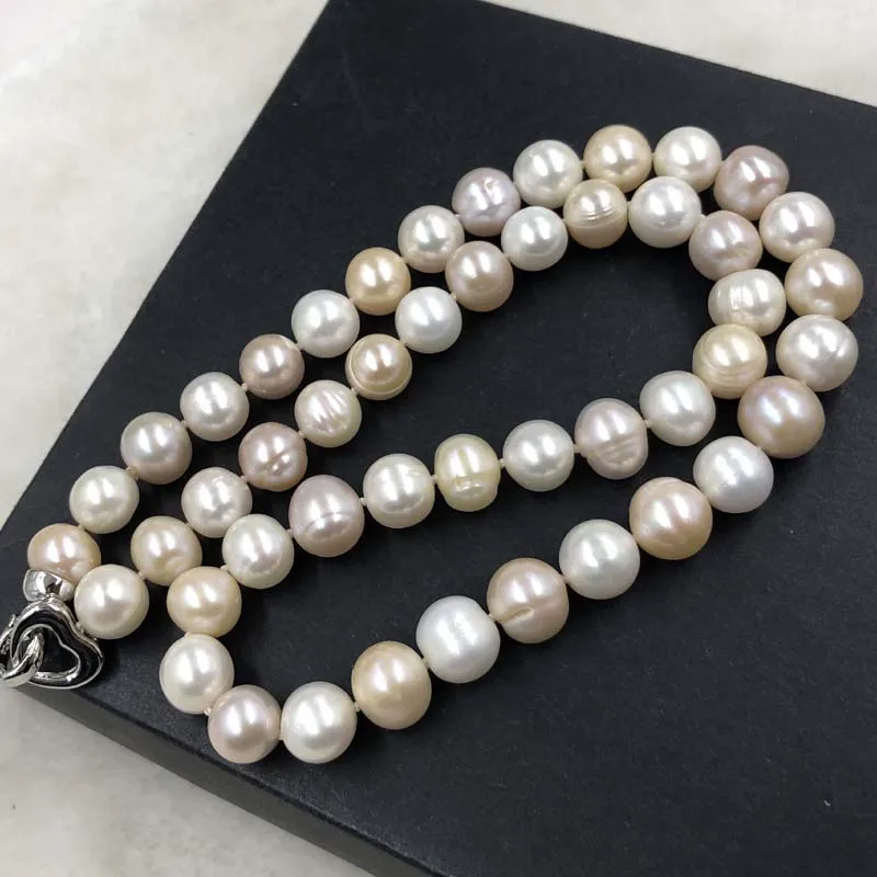 

Бижутерия ELEISPL, оптовая продажа, ожерелье из пресноводного жемчуга, 2 нити, 17 дюймов, 7-8 мм, разные цвета #498-33-1