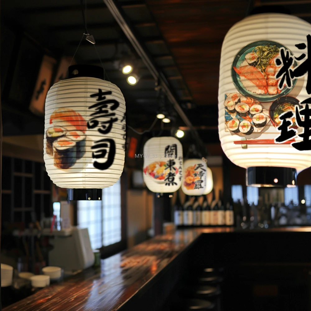 

Traditional Japanese Lanterns Izakaya Decorations Foldable Festive Hanging Lamp Sushi Hanging Decoration Home Yard Restaurant