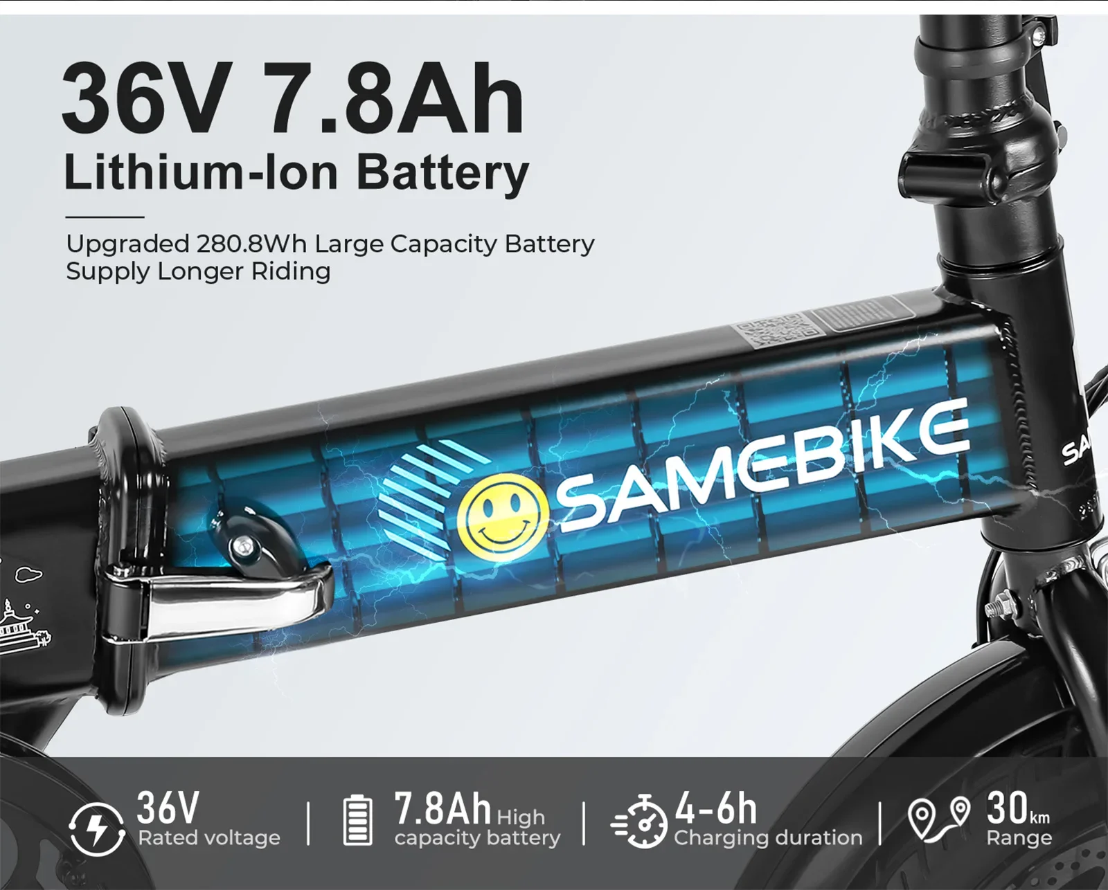 Comfortable riding with Foldable Electric Mountain Bike