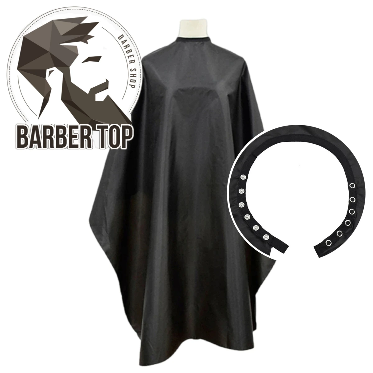 Button collar Black Haircut Cloth Hairdressing Anti-Static Salon Gown Hairdresser Apron Haircut Capes Barber Supplies marco sketching pencils white black brown charcoal pencils professional charcoal pencil highlight sketch pencil art supplies