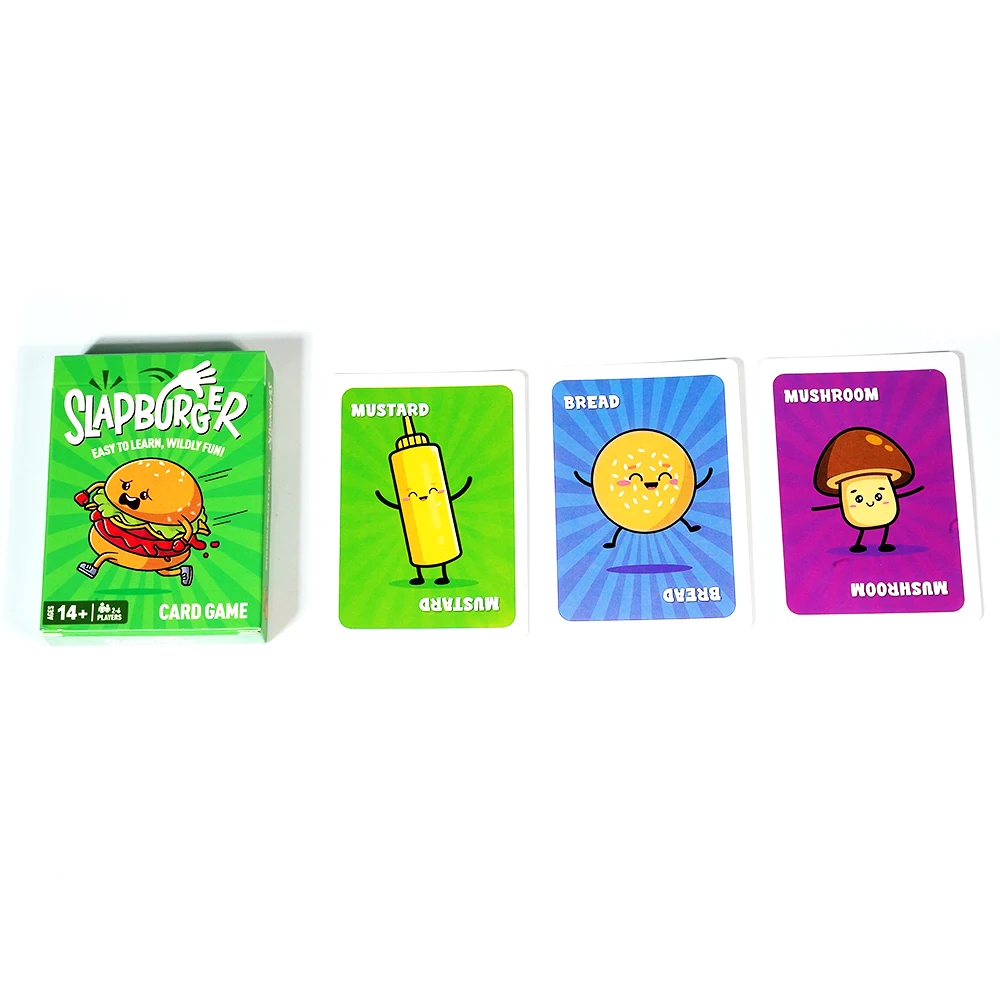 Slapburger Card Game Fast Paced Kids and Family Games Birthdays Classroom Camping Night Friends