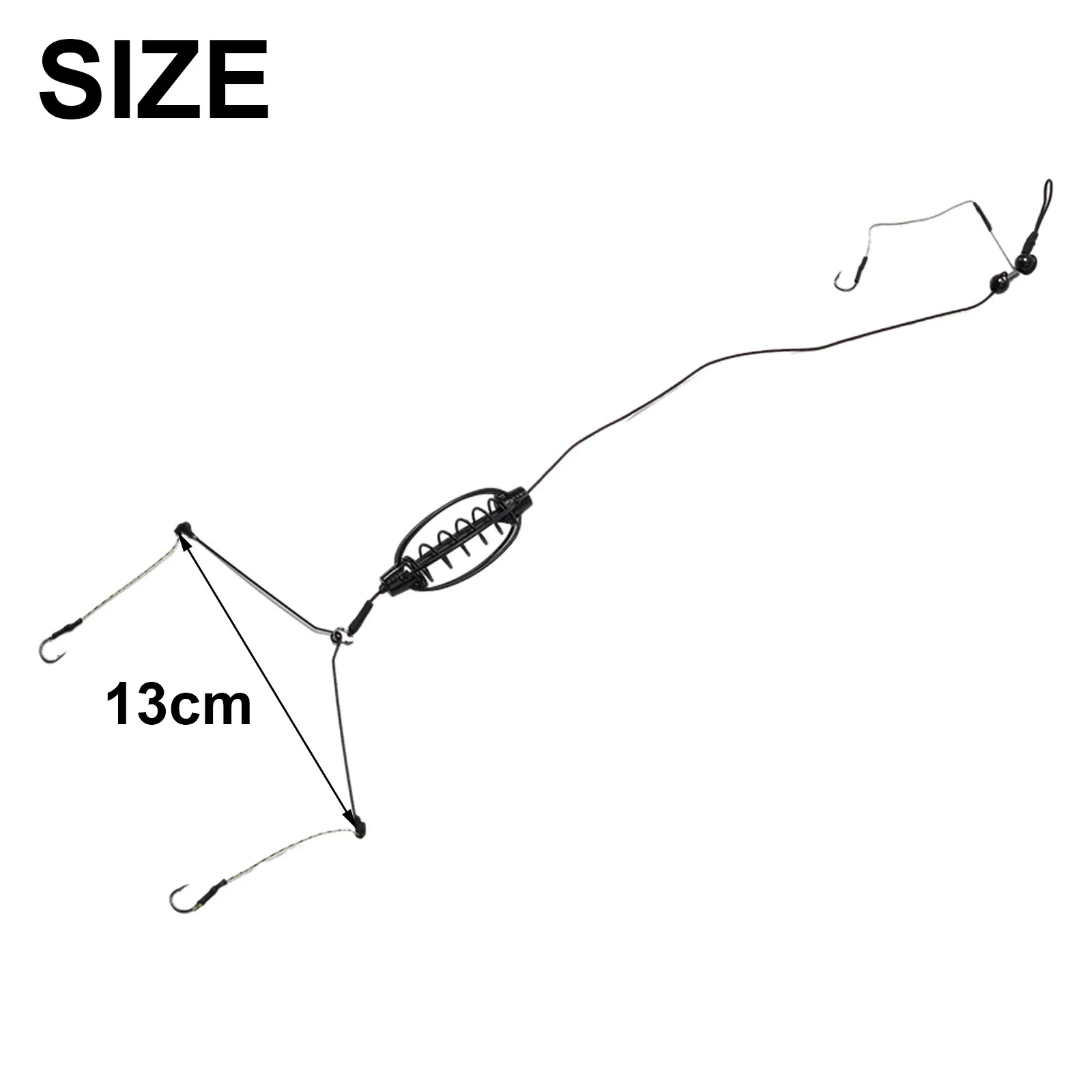 Carp Fishing Feeder 1pc Fishing Spring Bait Cage Fill Bait Tools Plug Play Black Hook Rig Set Feeder Tackle Baits Cages