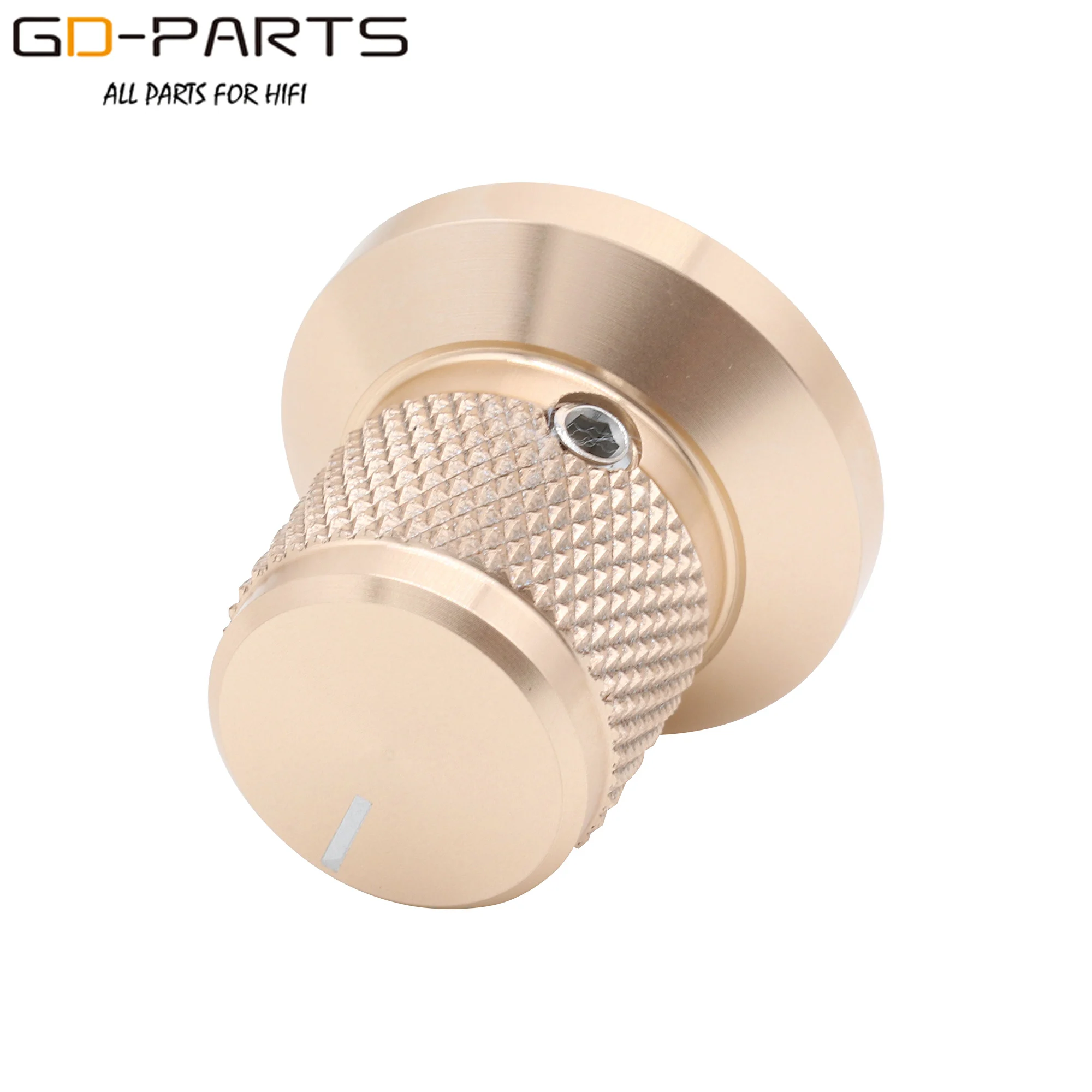솔리드 풀 알루미늄 볼륨 조절 노브, Hifi DIY 기타 AMP 효과 페달, 라디오 카 오디오, 6mm 샤프트 실버 블랙 골든, 25x22mm