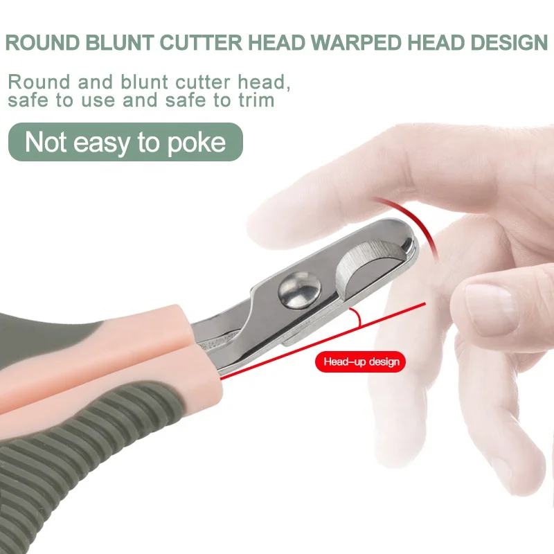 Pet Nail Clippers Anti-shearing Blood Line Round Hole Small Blind Clippers Dog and Cat Nail Cleaning Tool Pet Grooming