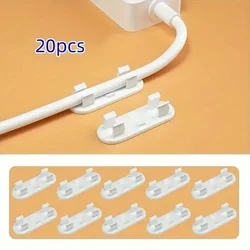 Adjustable Adhesive Cable Management Clips - Cord Holders for Home and Office Organization (20pcs)