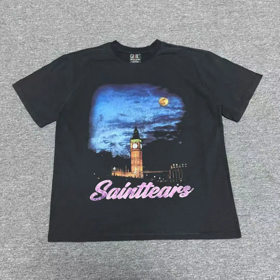 ملابس رجالي خمر المتعثرة غسلها تي شيرت الرجال والنساء مطبوعة فضفاضة تي شيرتات قصيرة الاكمام Ropa hombre