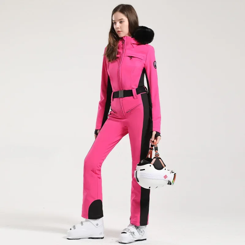 Winter Ski Suit New Winter One-Piece Ski Suits Thickened Thermal Overalls Snowboarding Jumpsuits
