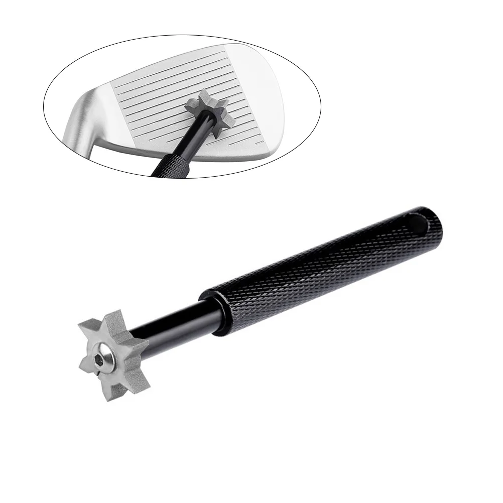 

Club Groove Sharpener Club Re-Grooving Cleaning Tool with 6 Cutters (Black)