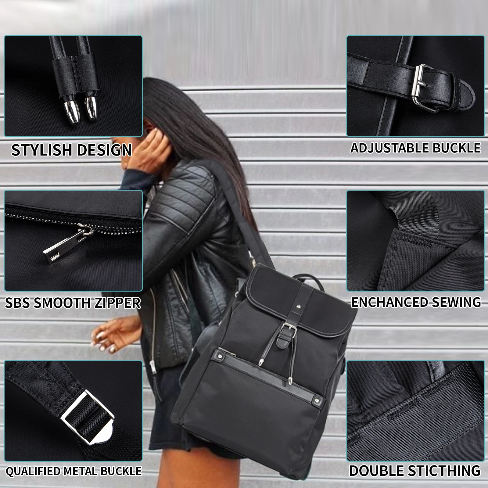 KINGSLONG Fashion Women Waterproof Laptop Backpacks Travel Backpack Large Capacity Casual Students School Books Bags