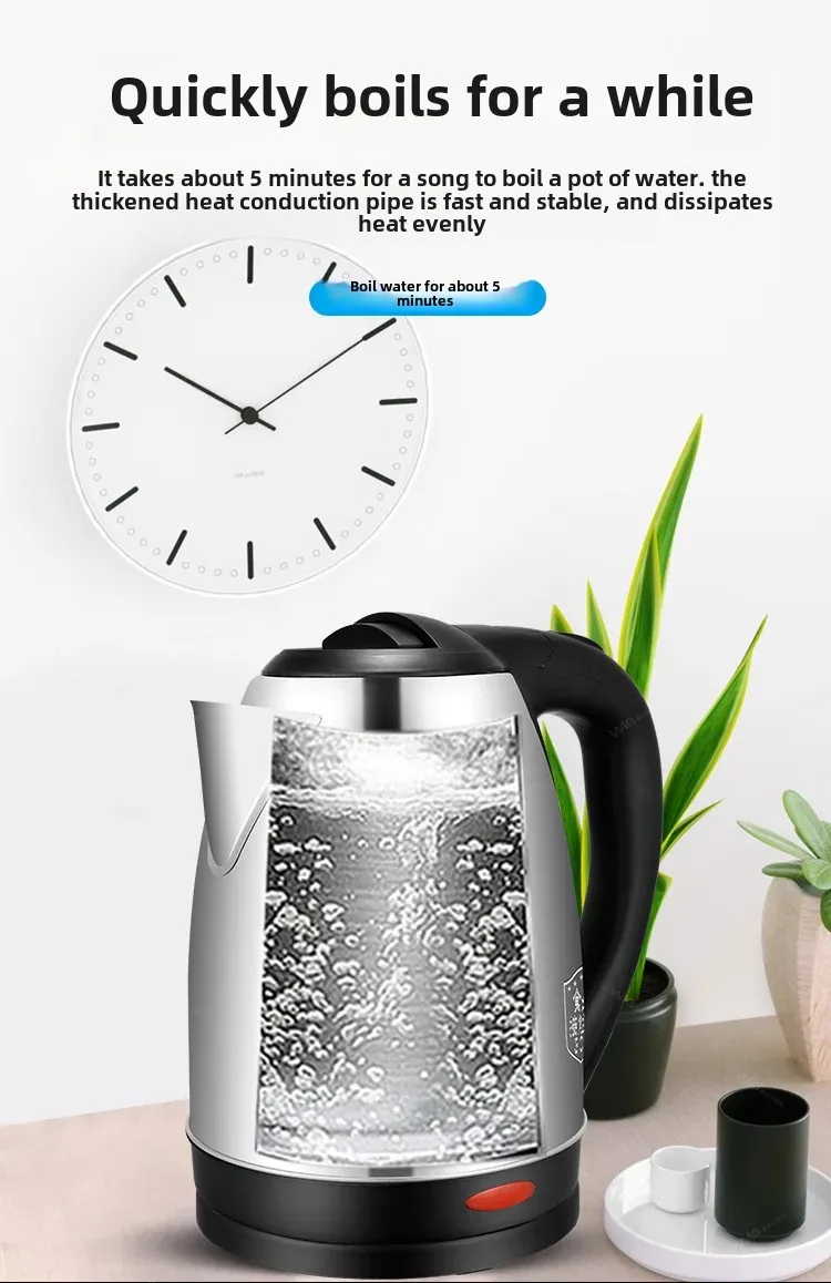 Description Picture 3 of itemWanlida Home Use 304 Stainless Steel Insulated Water Kettle Automatic Breakdown Heat Water Pot 2 Liters Chinese Large Land