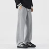 New Autumn Winter Tall Man Large Size Knitted Straight Barrel Elastic Waist Casual Pant Sweatpant Clothing Versatile Sport Pants