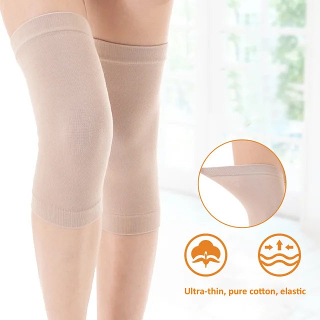 2pcs Compression Knee Sleeve Ultrathin Cotton Seamless Elastic Sports Knee Brace Support for Pain Relief 3