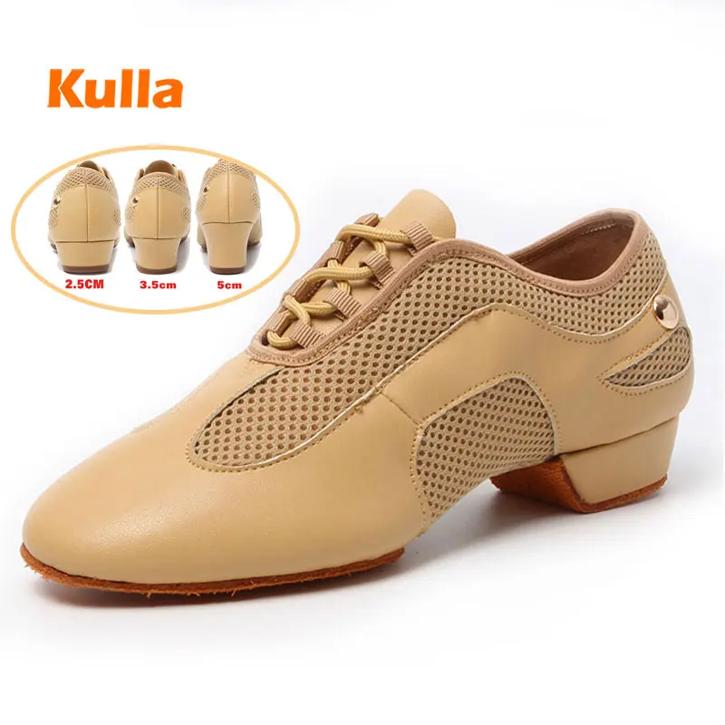 JazzDanceShoesWomenLatinSalsaShoesLeatherBreathLadiesTango