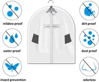Juste anti-poussière pour manteau imbibé, sac de rangement pour la maison, étui en poudres, robe de vêtement supérieure 5