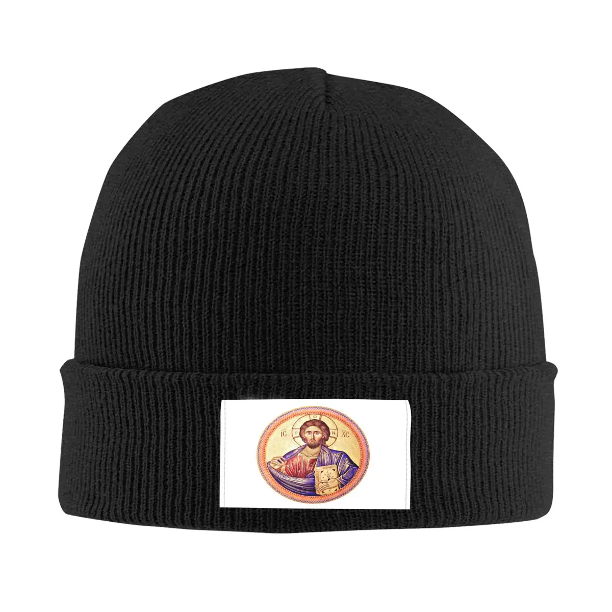 

Christ Pantocrator Knit Hat Cap Knitted Beanie Hat Beanies Cap Unisex Hipster