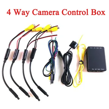 Sistema di scatola di controllo telecamera panoramica per parcheggio auto con vista panoramica a 4 vie da 360 gradi per monitor DVR DVD