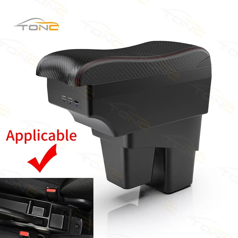 

For Honda Jazz Armrest box For Honda Fit Jazz 2 Car Armrest 2014-2020 2015 2016 2017 2018 2019 Arm Storage box car accessories