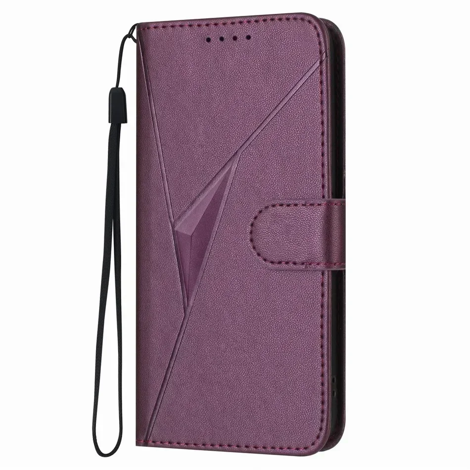 3D Triangle Pattern Phone Cover with Card Slot
