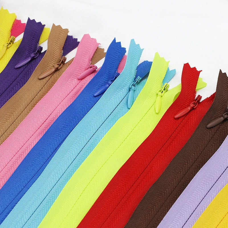 10pcs Zipper Repair Kit Colorful Nylon Coil Zippers DIY Invisible