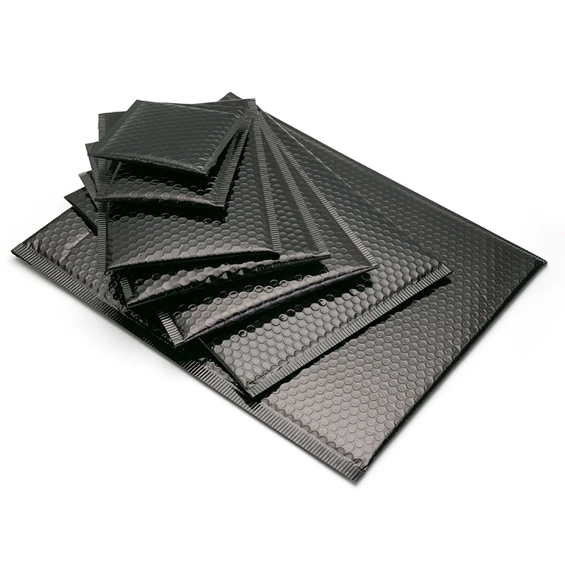 50팩 블랙 버블 백 우편 제품 포장 백 선물 봉투 보석 포장 압착 방지 택배 백 PrintableLogo