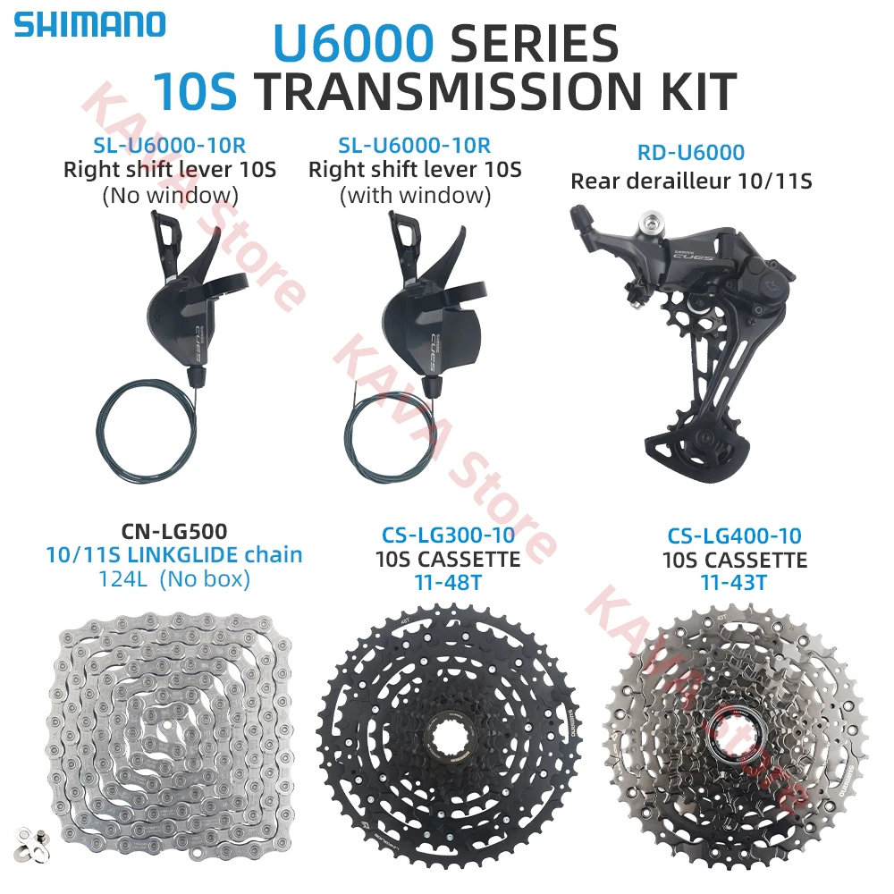 

Переключатель передач Shimano сигналов U6000, 10-скоростной переключатель передач для горного велосипеда, LG500, LG300, LG400, 43T, 48T, новая