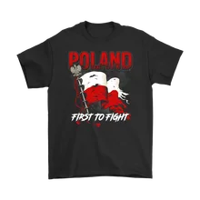

WW2 Poland First To Fight Men T-Shirt Short Casual 100% Cotton Harajuku Shirts Size S-3XL