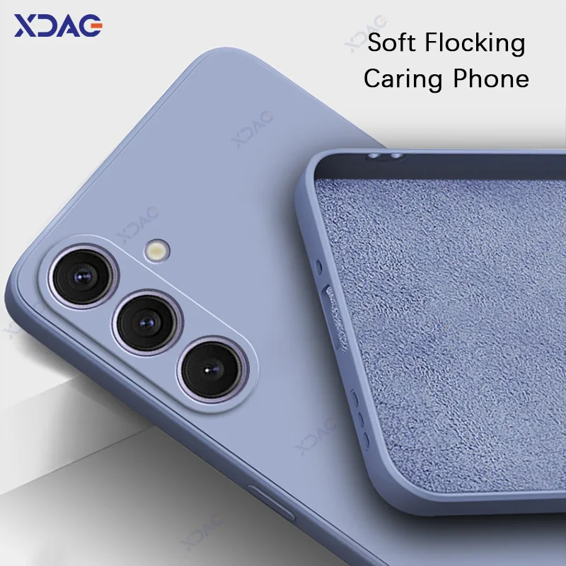 Square Liquid Silicone Phone Case - 360° Soft Protective Anti-Fall Armor Cover