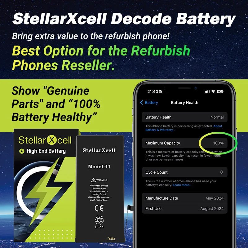 Stellarxcell-iPhone用のスポット溶接バッテリー,iPhone 11,11 pro max