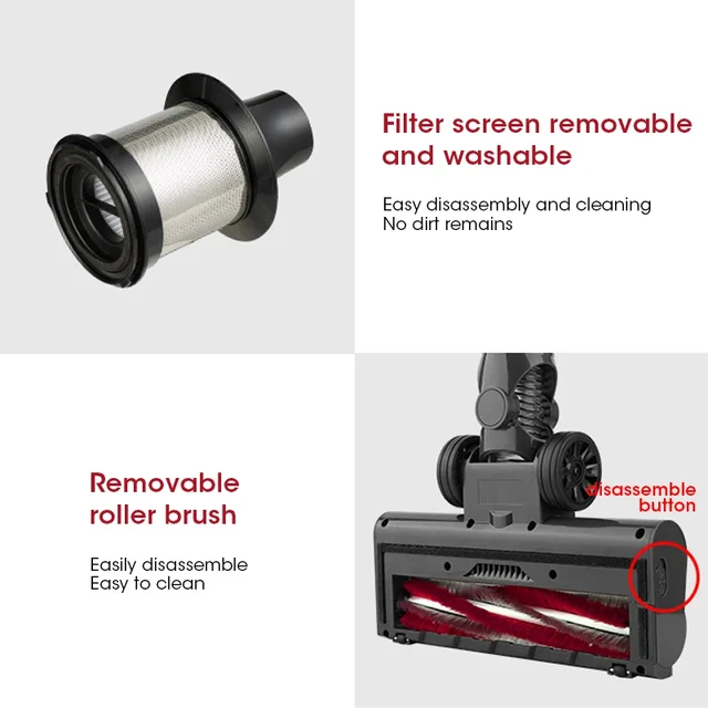 Handheld Wireless Vacuum Cleaner 9.5kPa Suction Power Multi-functions Electric Vacuum Sweeper Home Car Remove Mite Dust Cleaner 4