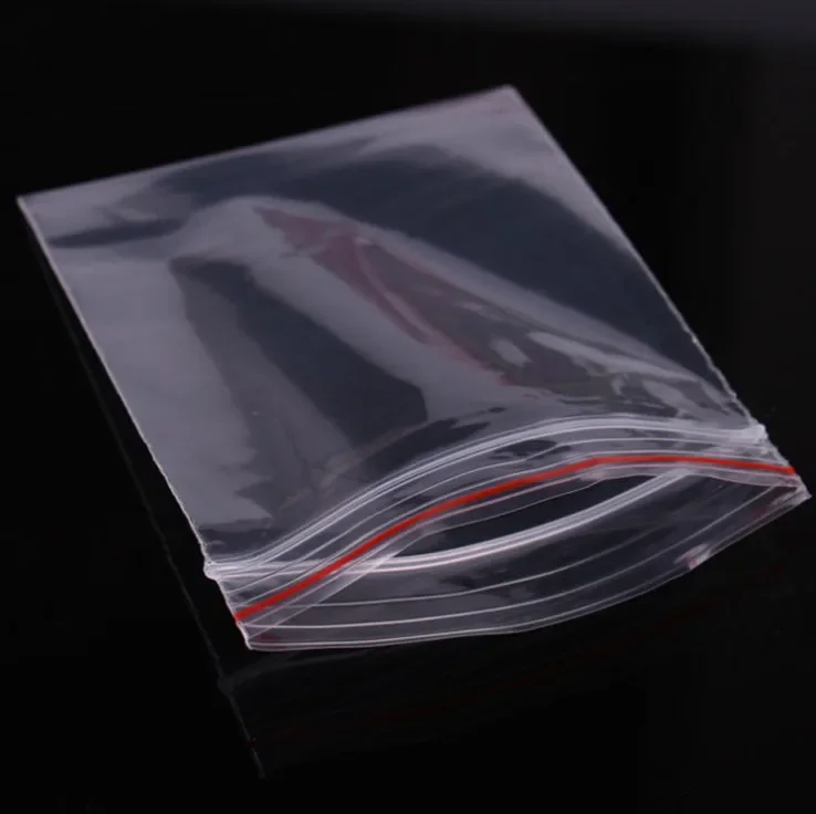 High Clear Reclosable PE Zip Lock Bags - 100 Pack