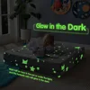 Kids Play Couch, Glow in The Dark Star Patterns Toddler Modular Sofa, Convertible Baby Fold Out Play Foam and Floor Cushion 4