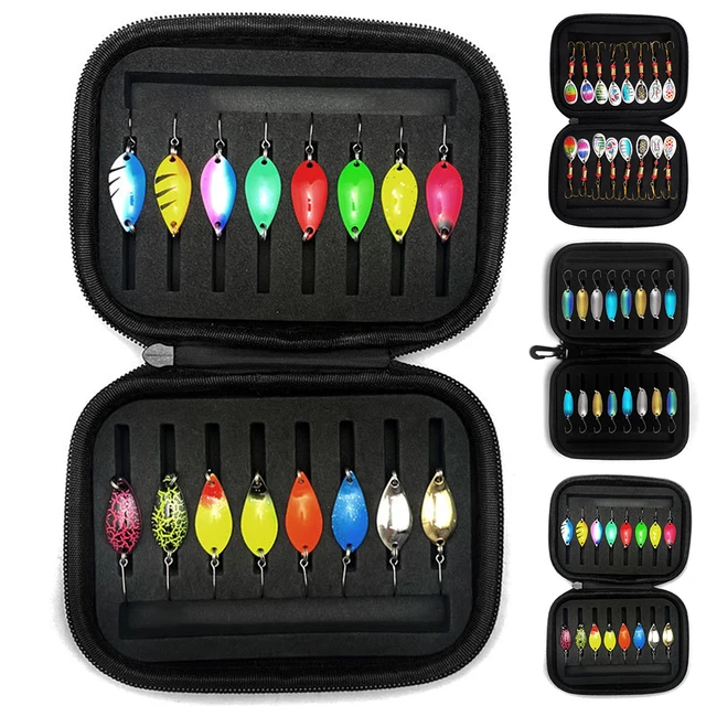 YOUZI EVA METAL Spinner Lures 6cm Metal Sequins Spinner With Tackle Storage  Bag For Trout Bass Salmon Pike Walleye Fishing 16PCS - AliExpress