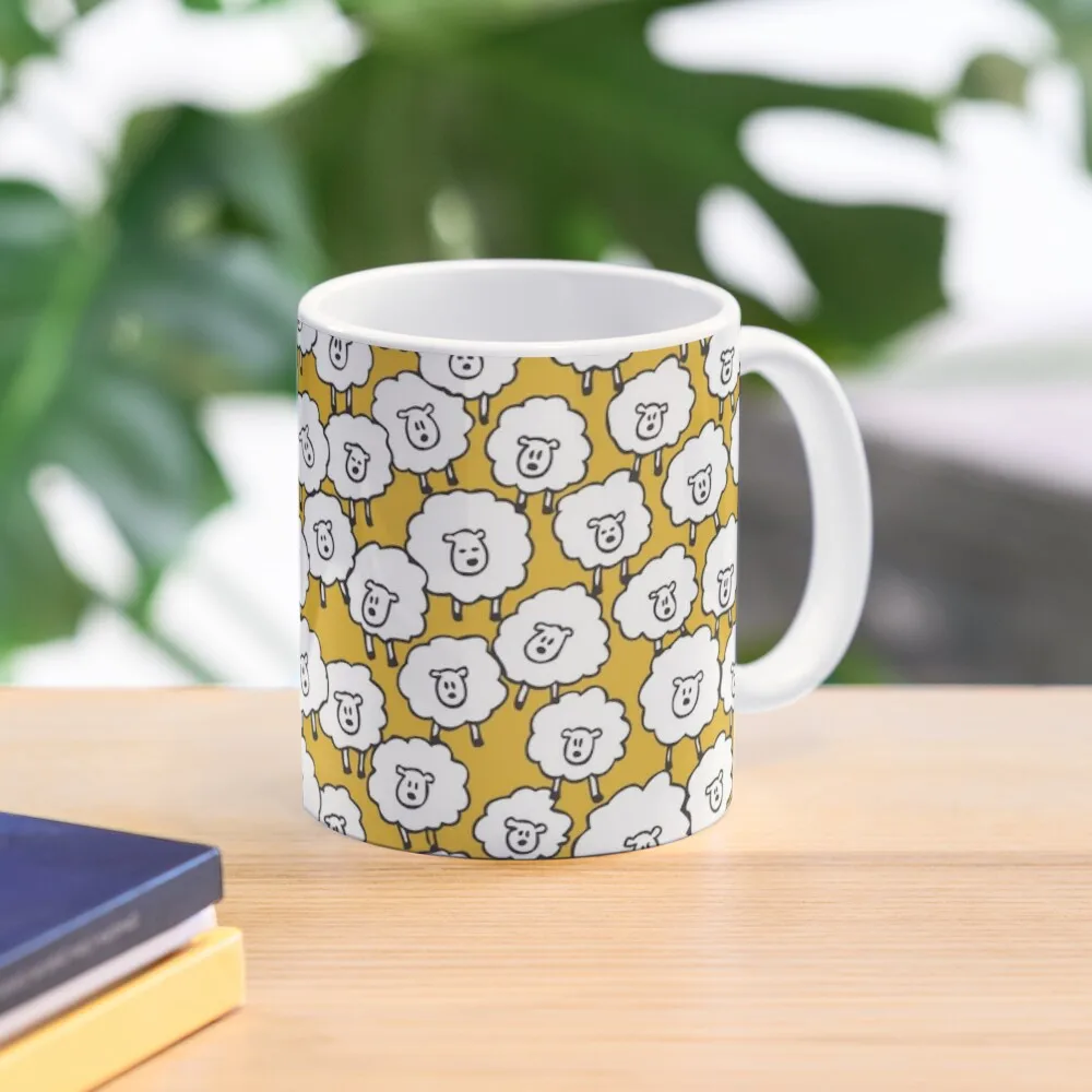 

Sheep Stack - mustard Coffee Mug Funny Cups Personalized Gifts Thermal Cups For Creative Cups Mug
