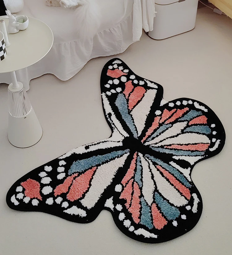 Tufting Butterfly Bedroom Rug