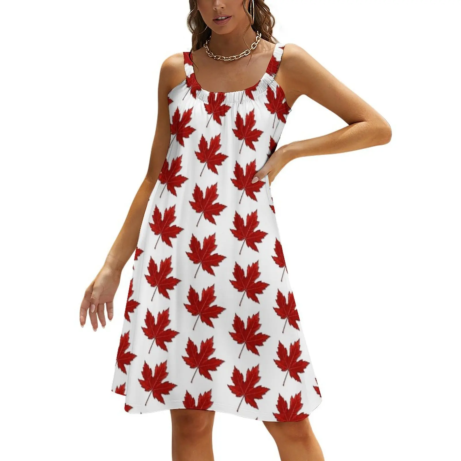

Maple Leaf, Canadian Flag Beach Sling Skirt women clothes elegant women's dresses sale