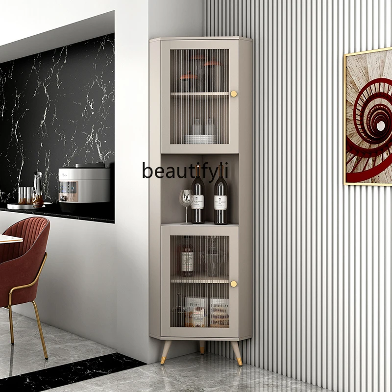 

yj Light Luxury Stone Plate Corner Cabinet Bedroom Corner Cabinet Triangle Cabinet Storage Rack Modern Living Room Locker