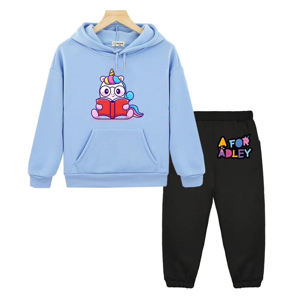 

A for Adley Read Book Kids Autumn Spring Casual Printed Tracksuits 3-13 Years Boys Girls 2pcs Hoodies Sets Boutique Long Sleeve