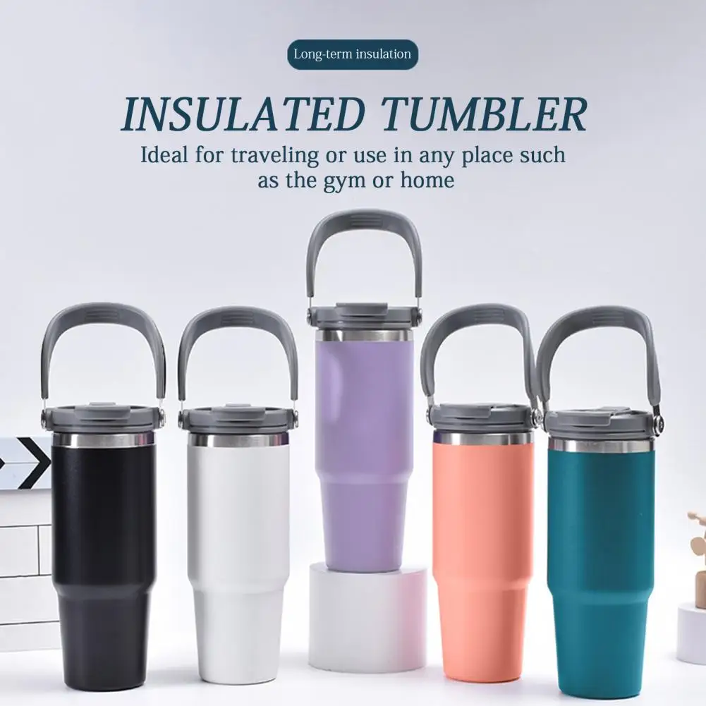 

Insulated Mug Leak-resistant Vacuum Insulated Water Bottle with Handle Bpa Free Reusable Cup for Office Car Tumbler Drinking