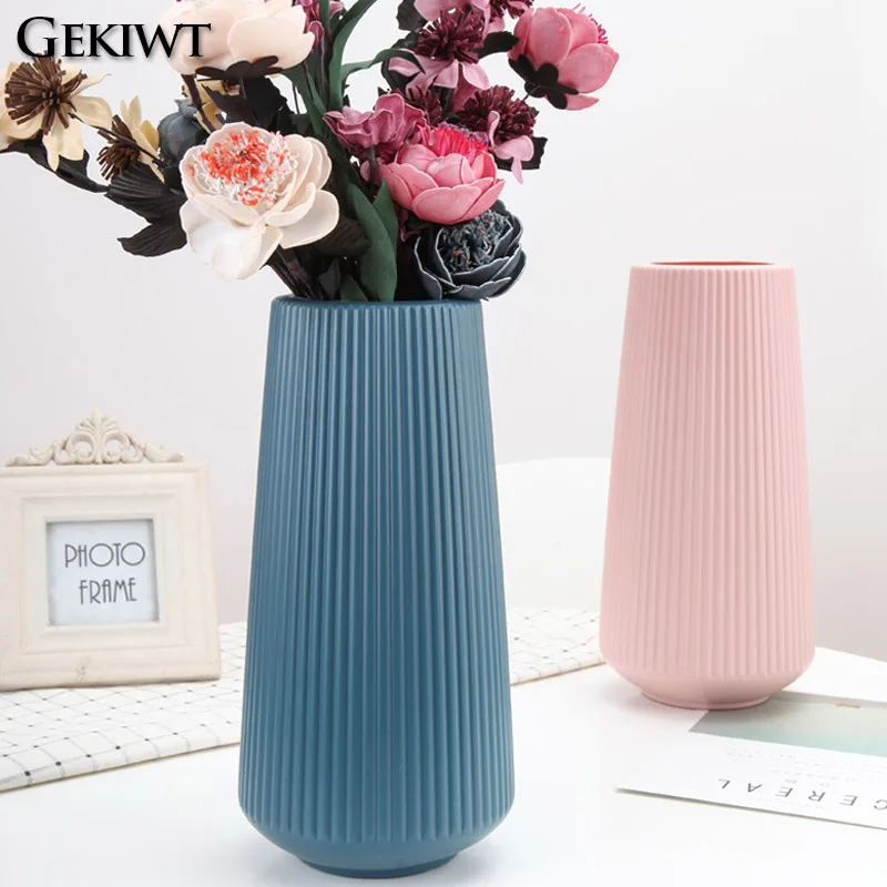 Elegant Nordic Flower Vase Durable Large Minimalist Flower Arrangement Container Flower Decoration Imitation Glaze Vase Weddings 2
