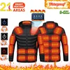 Heated Jacket 21 Areas Winter Men's Women Motorcycle Jacket Usb Electric Heating Padded Coat Heated Vest Moto Thermal Ski Suit 1