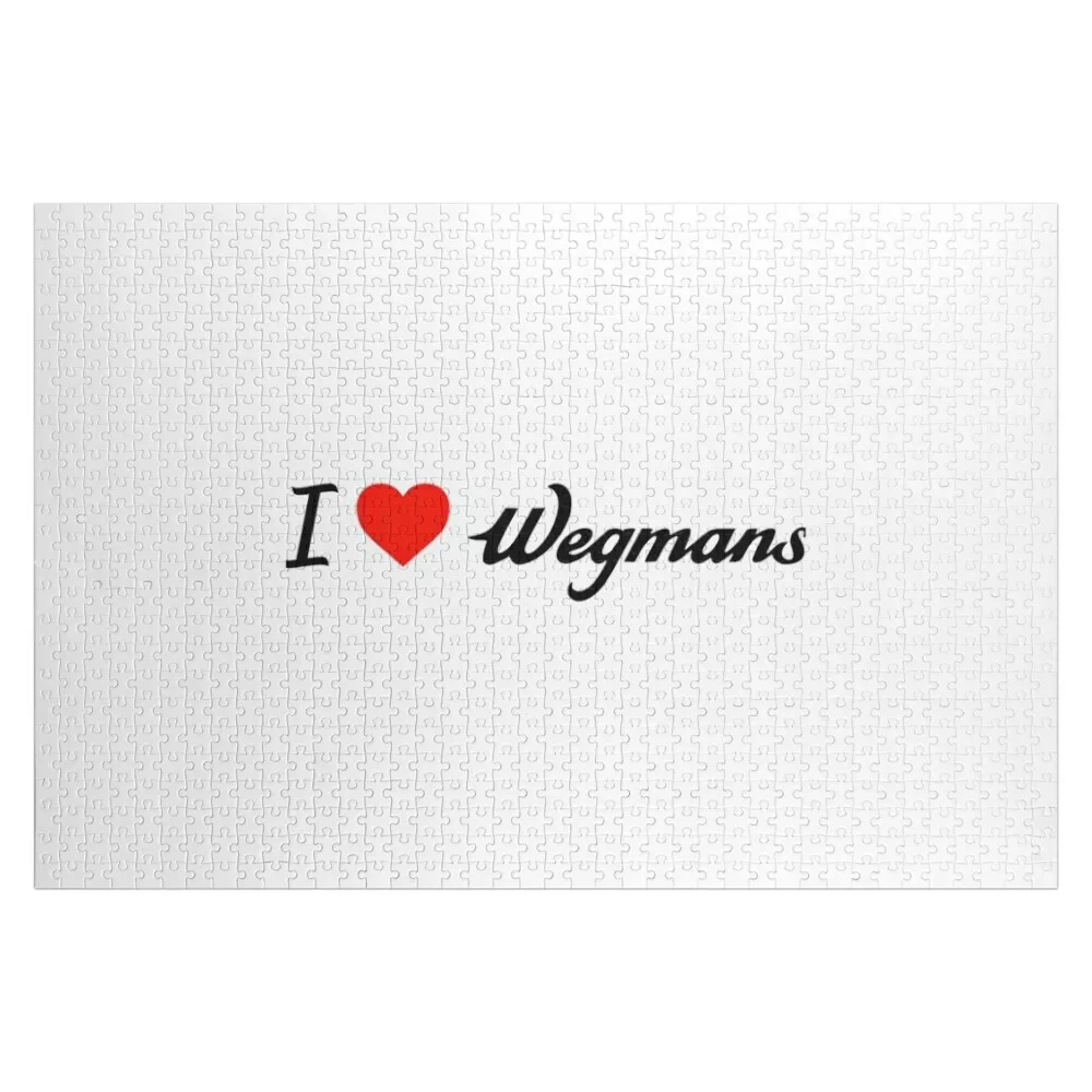 I love wegmans \t Jigsaw Puzzle Personalised Name Personalized Name Puzzle library cats whimsical cats on the book shelves jigsaw puzzle personalized personalized photo gift puzzle