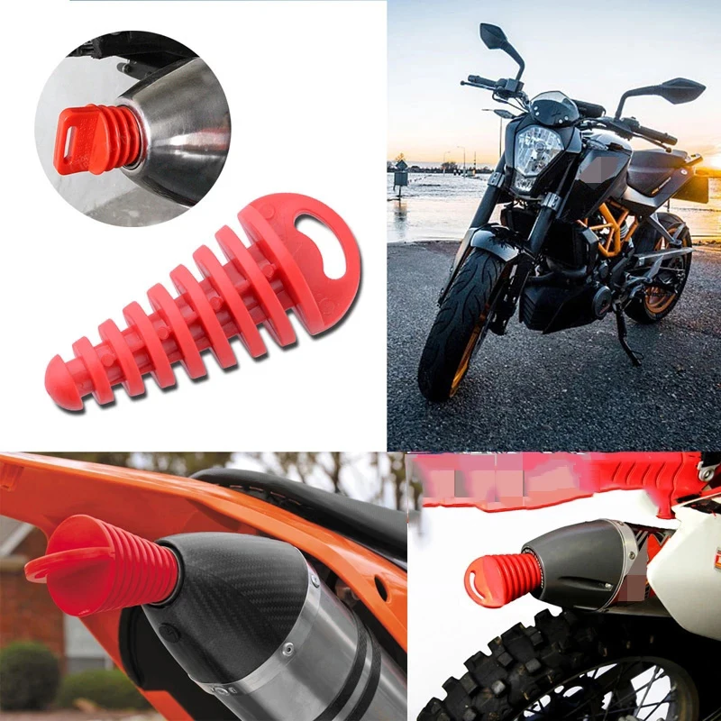 

Hot Sale 1PC Air Bleeder Plug Exhaust Silencer Wash Plug Pipe Protector Exhaust Pipe Plug Motorcycle Motocross Tailpipe Rubber